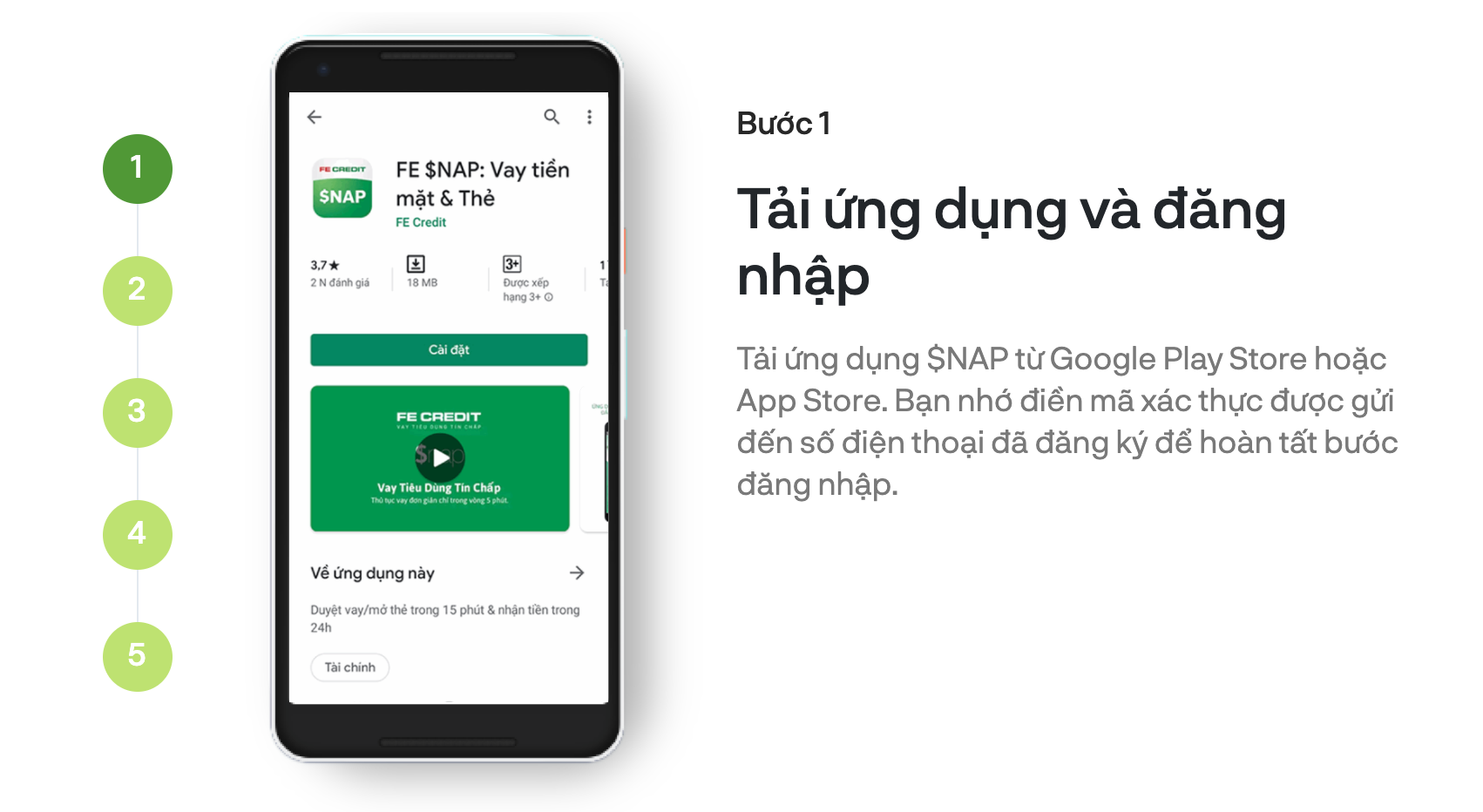 Bước 1: Tải về ứng dụng Snap trên điện thoại
