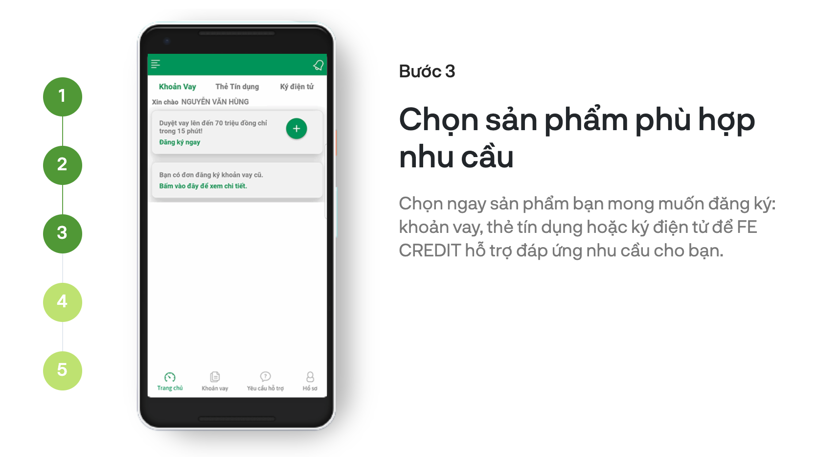 Bước 3: Lựa chọn sản phẩm tài chính phù hợp trên Snap