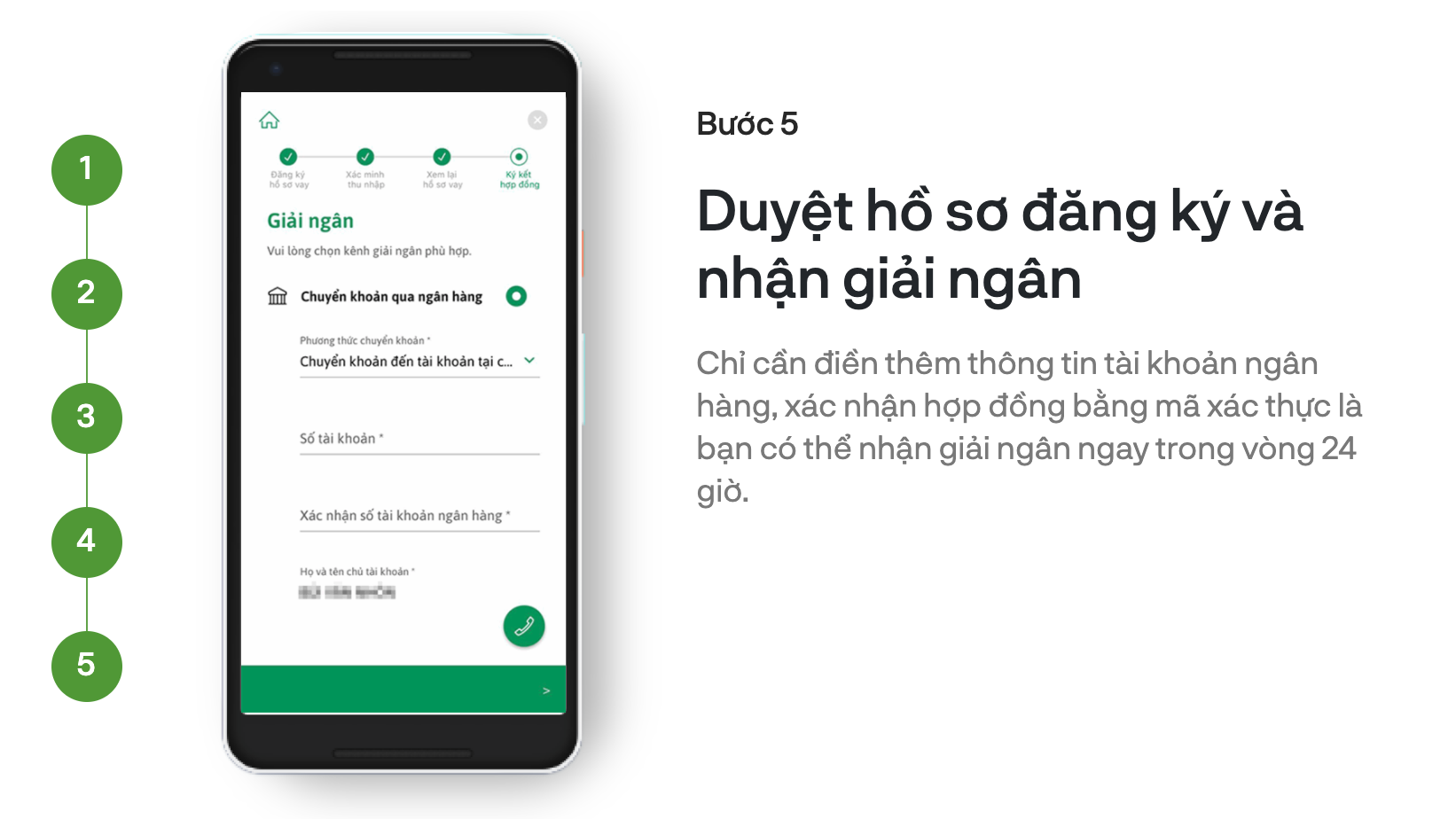 Bước 5: Nhận tiền giải ngân từ ứng dụng Snap
